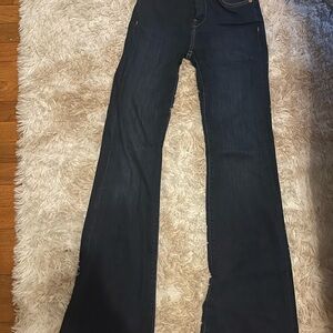 7 For All Mankind Blue Flare Wide Leg Jeans